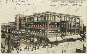 WA, Seattle, Washington, RPPC, Bon Marche Department Store, Exterior, Photo