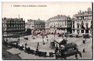 Old Postcard Angers Place du General view Rally