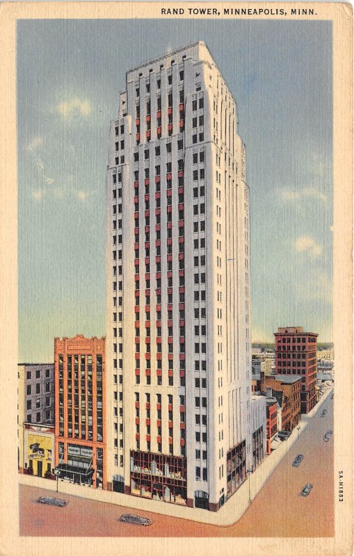 Minneapolis Minnesota 1940s Postcard Rand Tower