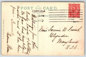1912    Melrose  Abbey   Scotland    Postcard