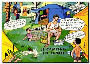 Postcard Modern Family Camping In