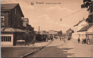 Belgium Rochefort Arrivée du Tram de Han Vintage Postcard C218