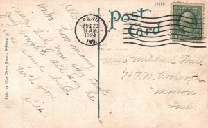 Vintage Postcard 1924 Episcopal Church Presbyterian Baptist Church Peru Indiana