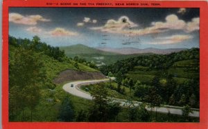 1940s Road Scene on the TVA Freeway Near Norris Dam TN Tennesee Postcard