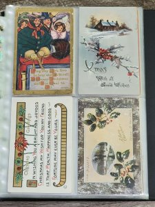 Complete Album of 84 All Christmas X-mas Postcards