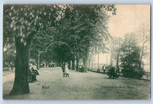 Kiel Schleswig-Holstein Germany Postcard Düsternbrooker Allee 1907 Antique