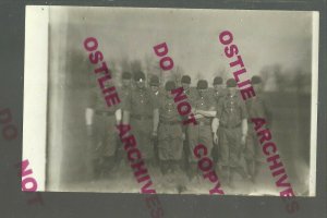 RPPC c1910 BASEBALL TEAM Players Posing L.C. S.A. On UNIFORMS Caps Pants COACH