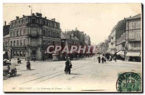 Old Postcard Belfort Faubourg de France Bank