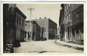 Central City CO Teller House Main Street View Real Photo RPPC Postcard 