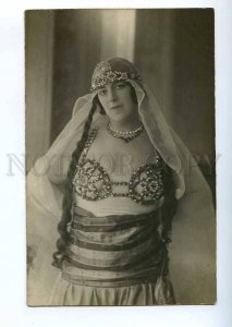 193701 Salome BELLY DANCER Harem Vintage REAL PHOTO PC