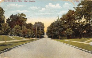 Zanesville Ohio 1909 Postcard Adair Avenue