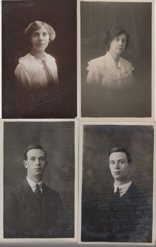 Nottingham Photo Studios incl WW1 4x Ladies Portrait Postcard s