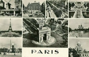 Postcard RPPC Multi-Views of Paris, France.         S2