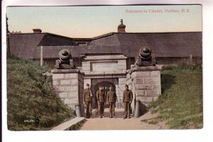 Soldiers at Entrance to Citadel, Halifax. Nova Scotia,