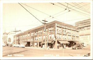 Washington Seattle Bus Terminal Real Photo sk7620