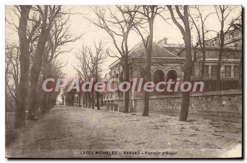 Postcard Old Lycee Michelet Vanves Parioir Winter