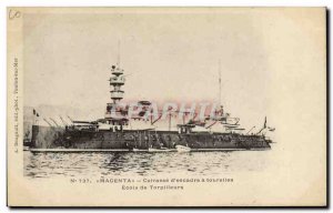 Postcard Old Boat Breastplate of Magenta & # 39escadre has turrets School des...