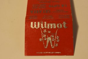 Wilmot Mid-America's Finest Ski Area Wisconsin Map Red 30 Strike Matchbook Cover