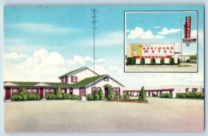 Ardmore Oklahoma Postcard Westward Motel Exterior Building c1940 Vintage Antique