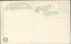 Mount Rainier National Park Inn & Cars c1910 Postcard