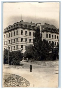 Hotel Dependance Czech Republic Radium Kurhaus RPPC Photo Vintage Postcard