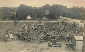 c1915 Fire Disaster Aftermath Destroyed Industry Factory Building RPPC Photo