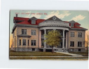 Postcard Old Ladies' Home, Oshkosh, Wisconsin