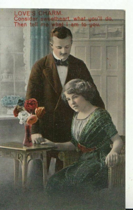 Romance Postcard - Couple - Love´s Charm - Ref TZ9852 