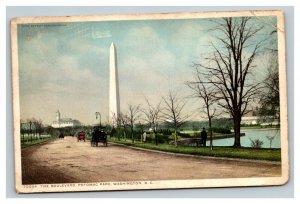 Vintage 1912 Postcard Potomac Park Antique Cars Horse & Buggy Washington DC