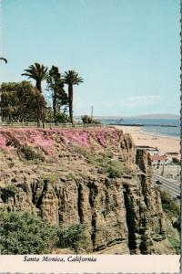 Palisades of Santa Monica CA California Beach Unused Vintage Postcard D51