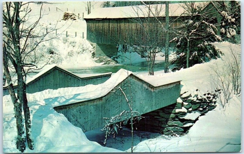 Postcard - Old Covered Bridge, Waterville, Vermont