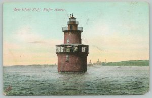 Boston Massachusetts~Dear Island Light House~c1910 Postcard