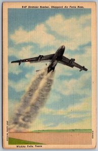 Vtg Wichita Falls Texas TX Stratojet Bomber Sheppard Air Force Base Postcard