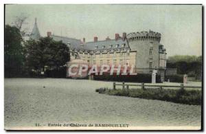 Old Postcard Entree Du Chateau de Rambouillet