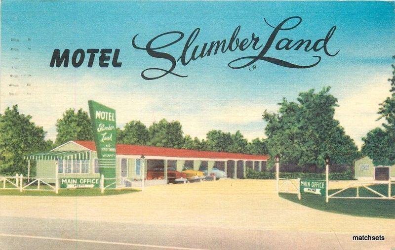 1955 Motel Slumberland roadside Springfield Illinois MWM postcard 2061