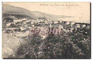 Old Postcard Menton Vue Prize of the Madonna