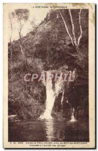 Old Postcard Vallee Poulancre Near Mur de Bretagne Cascade l & # 39entree Gorge