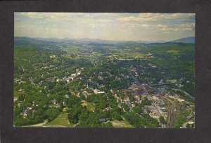 VT Aerial View of St Johnsbury Vermont Houses Railroad Yard Postcard