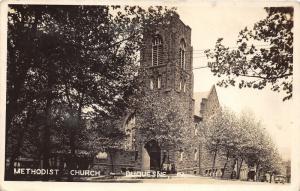 Duquesne Pennsylvania~Methodist Church~Car in Street~c1930s Real Photo Postcard