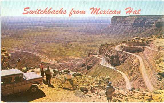 Switchbacks from Mexican Hat Utah to Natural Bridges Mon.