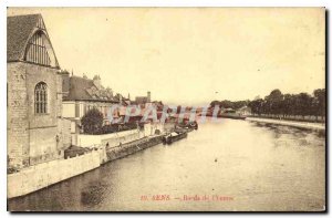 Old Postcard Sens Banks of the Yonne