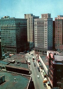 1950s ATLANTA GA FAMOUS FIVE POINTS MARIETTA DECATUR PEACHTREE POSTCARD P1501