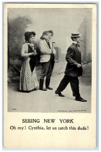 c1910's Oh My Cynthia Let Us Catch This Dude New York City New York NY Postcard