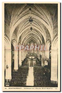 Old Postcard Montmorency Interior of the Church of St. Martin