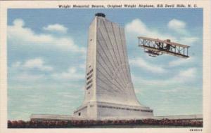 North Carolina Kill Devil Hill Wright Memorial Beacon Monument Curteich