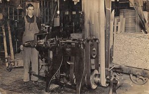 Machine Shop Real Photo People Working Unused 