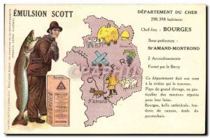 Postcard Old Scott Emulsion Department Cher Bourges St Amand Montrond