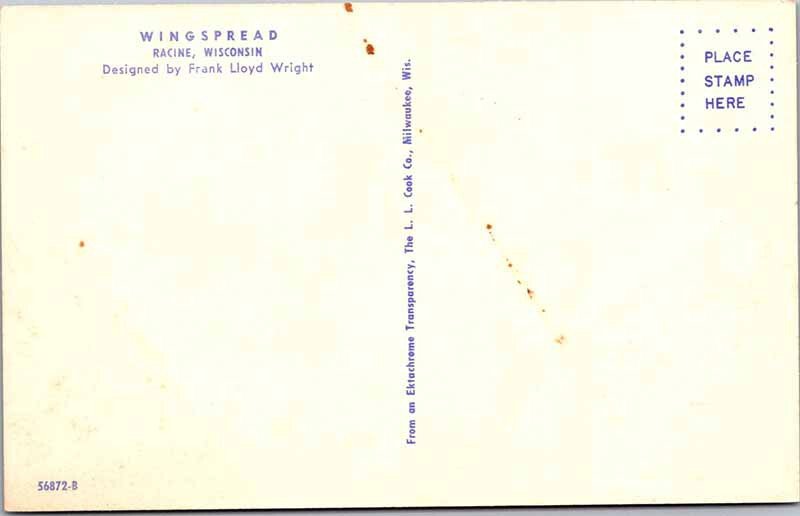 Postcard AERIAL VIEW SCENE Racine Wisconsin WI AM9498