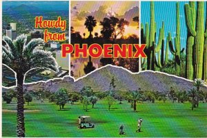 Arizona Howdy From Phoenix Showing Arizona Country Club Saguaro Cactus & More