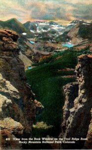 Colorado Rocky Mountain National Park View From Rock Window On The Trail Ridg...